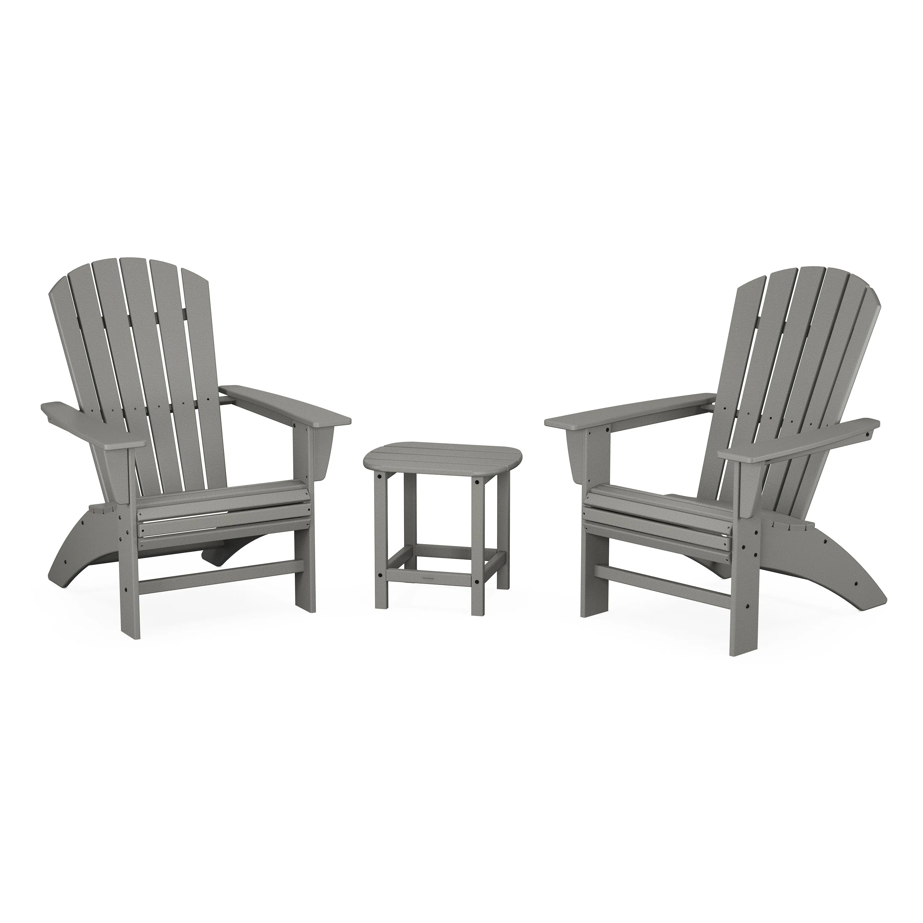Nautical 3-Piece Curveback Adirondack Setoutdoor patio dining furniture set