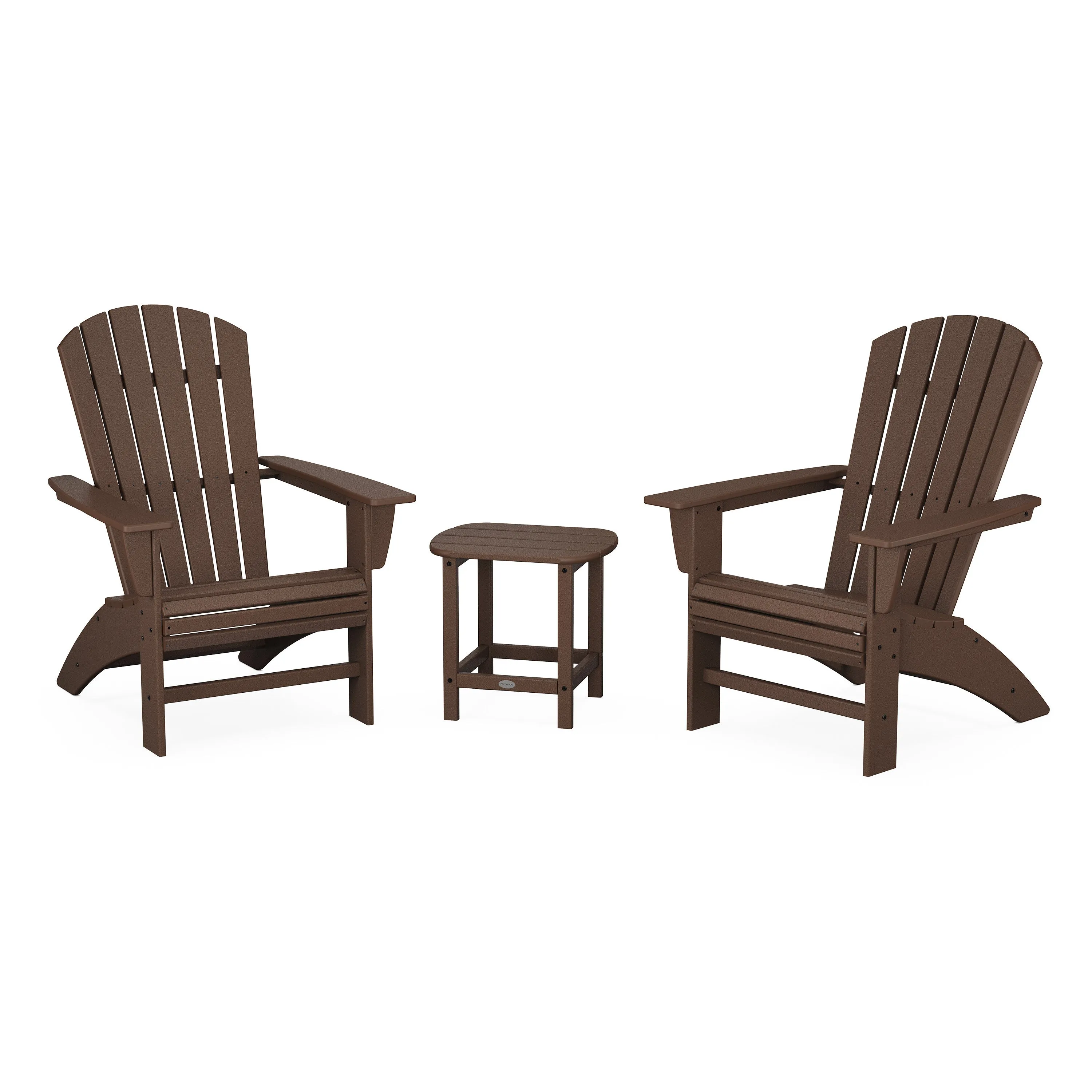 Nautical 3-Piece Curveback Adirondack Set
