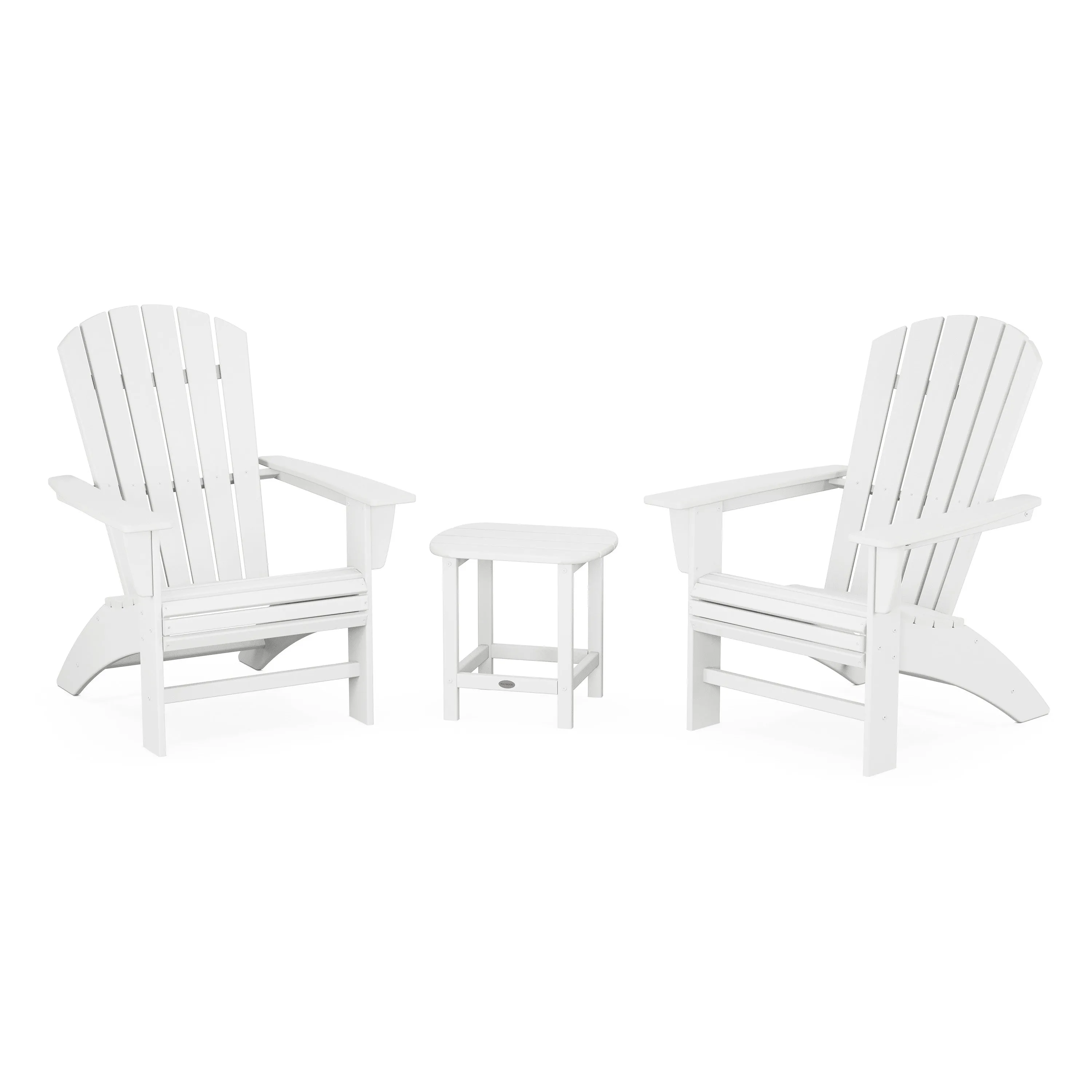 Nautical 3-Piece Curveback Adirondack Set