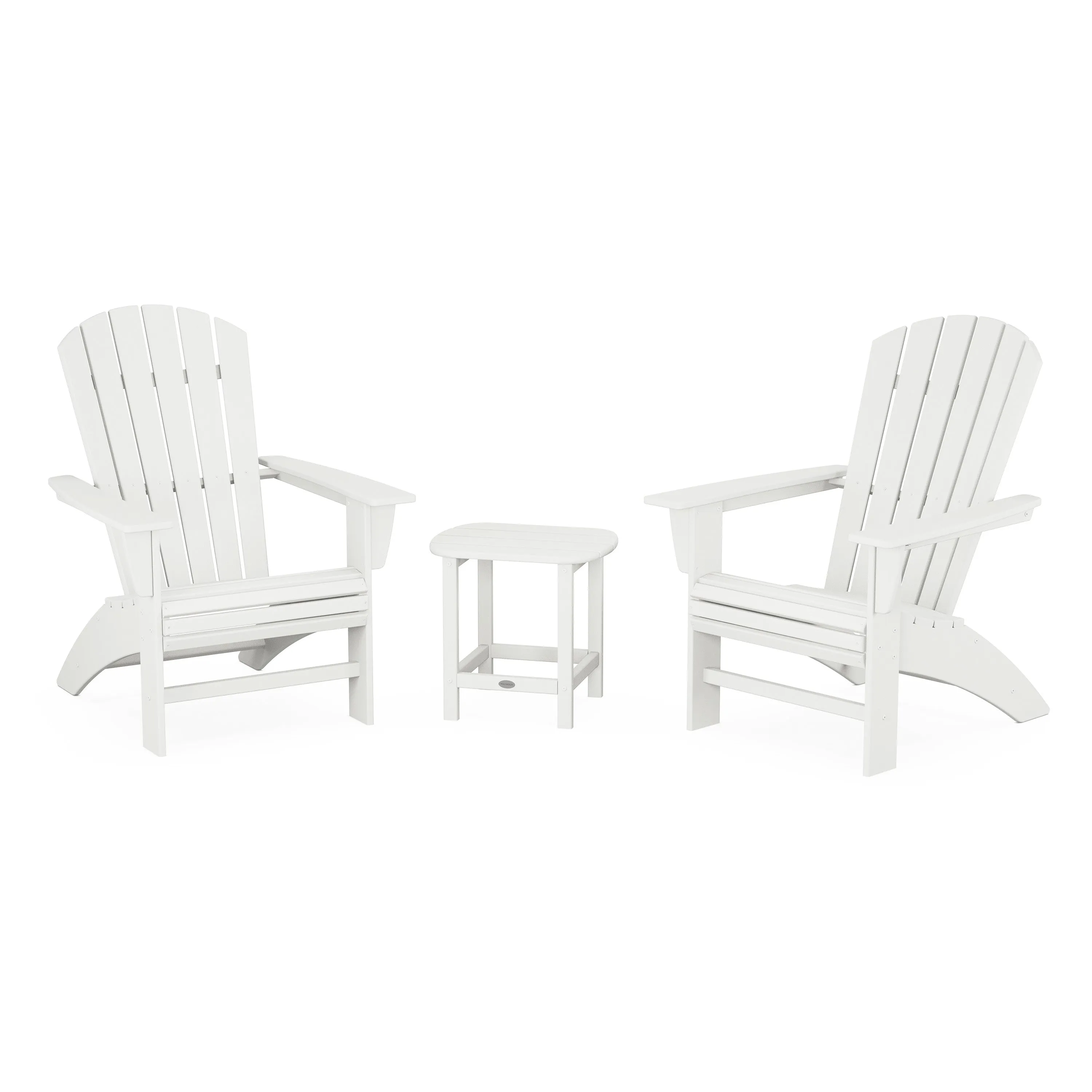 Nautical 3-Piece Curveback Adirondack Set