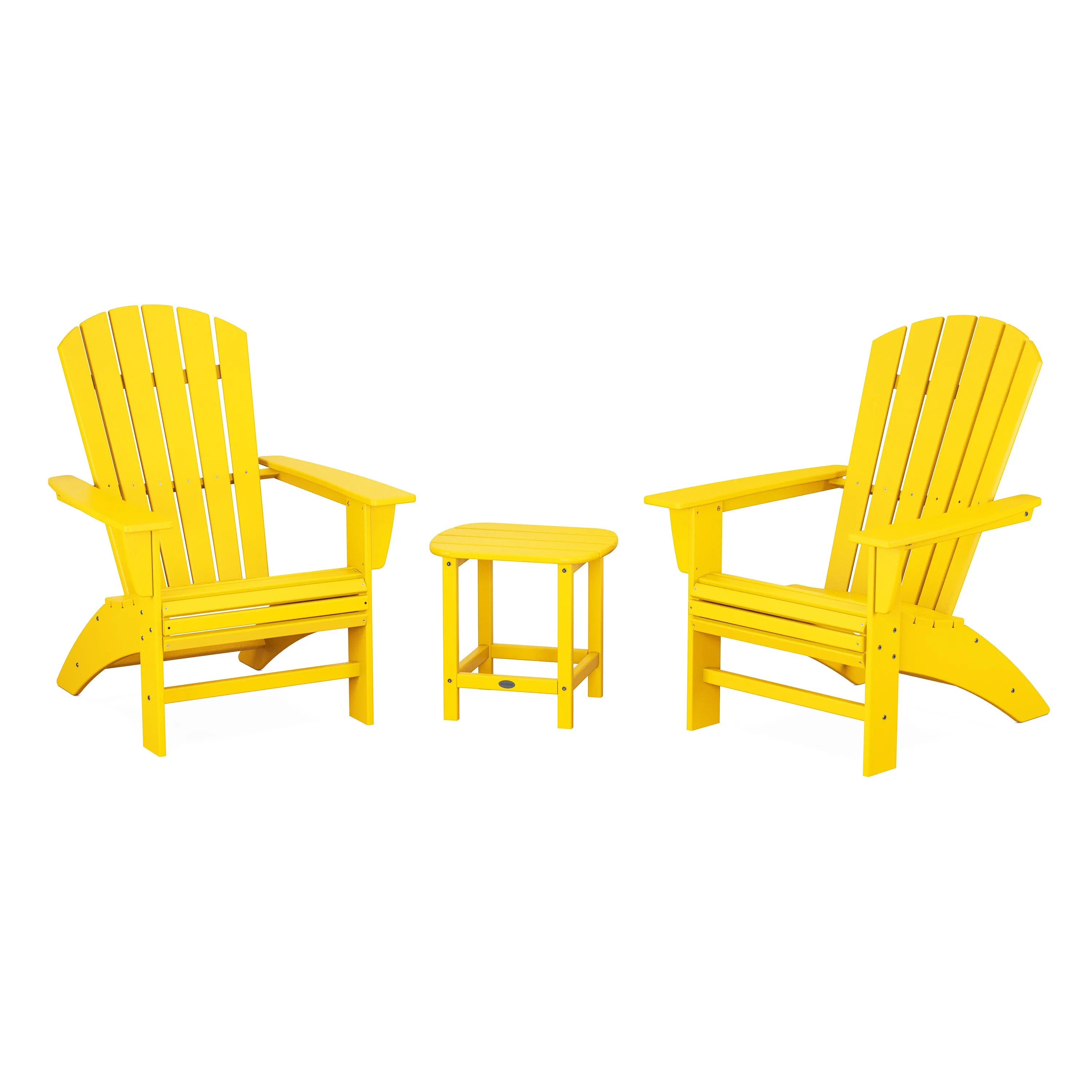 Nautical 3-Piece Curveback Adirondack Set