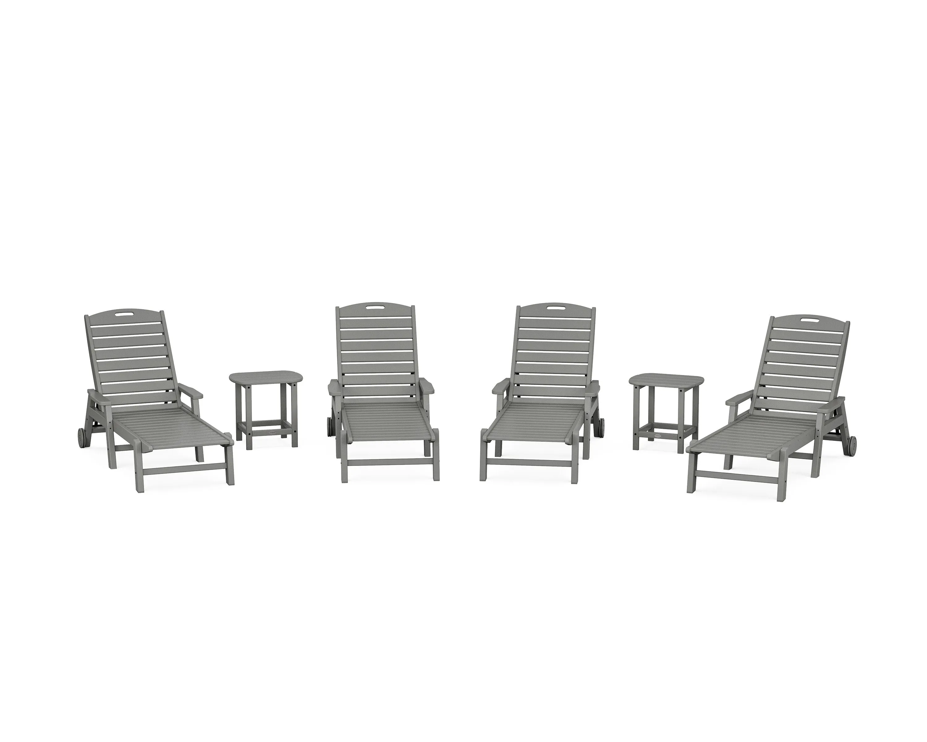 Nautical Chaise 6-Piece Set with Arms & Wheelsoutdoor patio dining furniture set