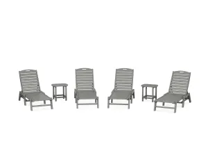 Nautical Chaise 6-Piece Setoutdoor patio dining furniture set