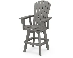 Nautical Curveback Adirondack Swivel Bar Chairoutdoor patio dining furniture set