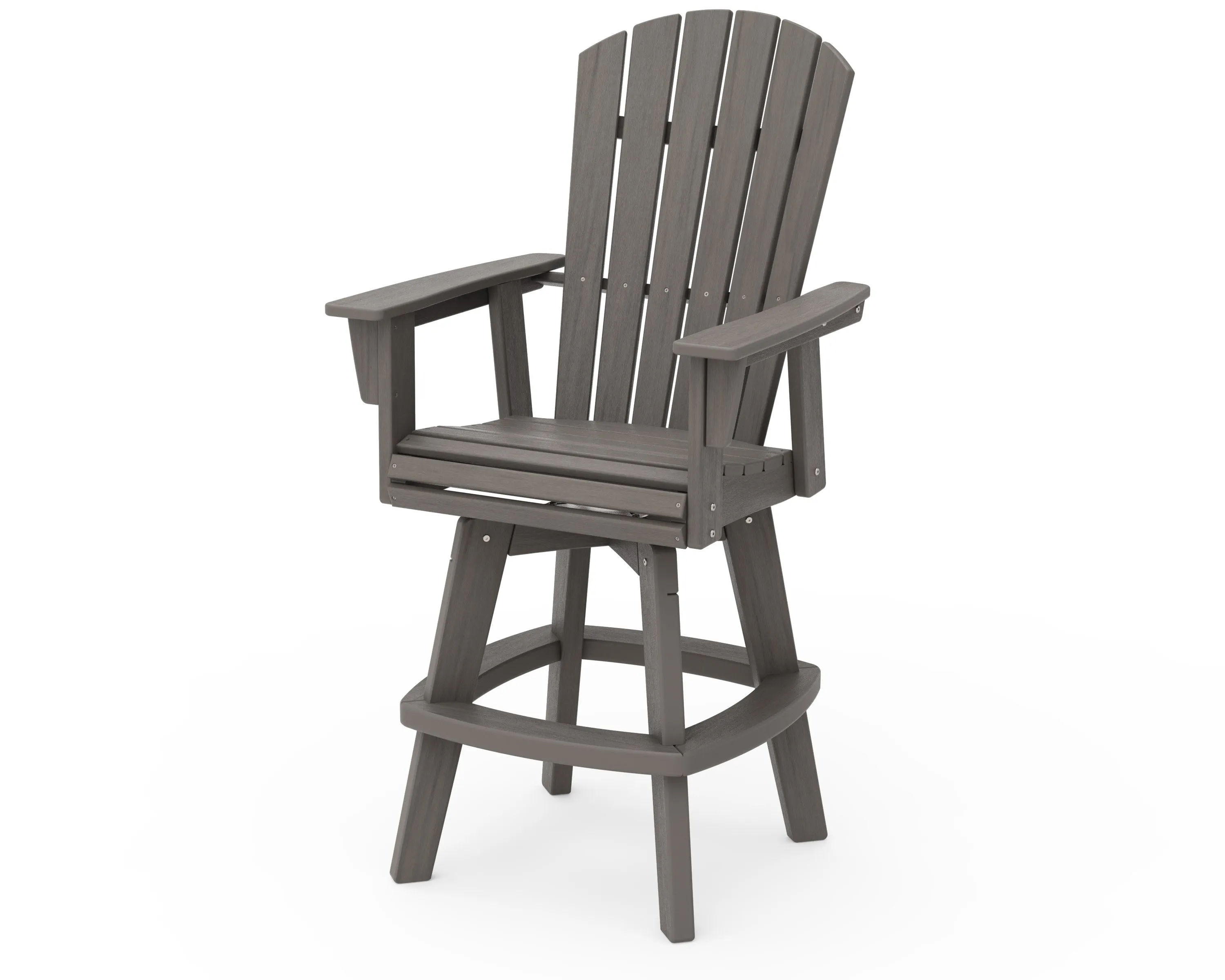 Nautical Curveback Adirondack Swivel Bar Chair