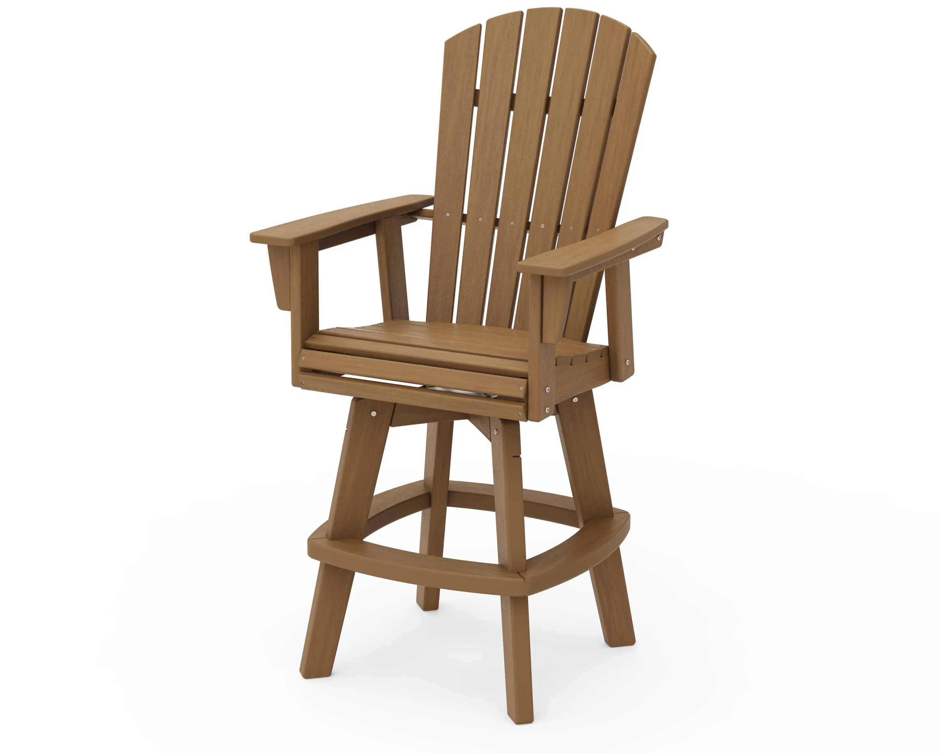 Nautical Curveback Adirondack Swivel Bar Chair