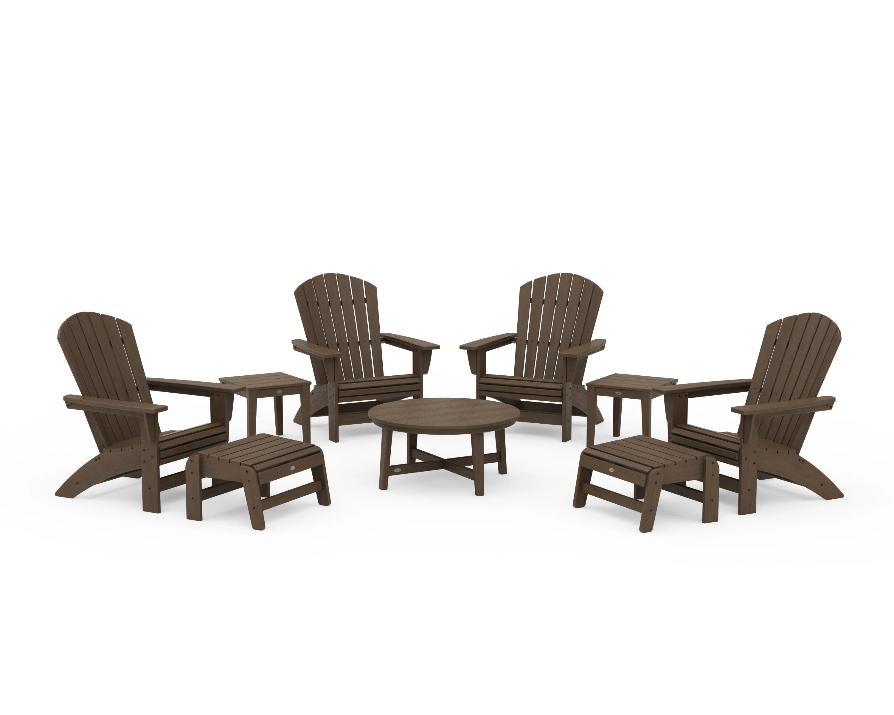 Nautical Grand Adirondack 9-Piece Conversation Set