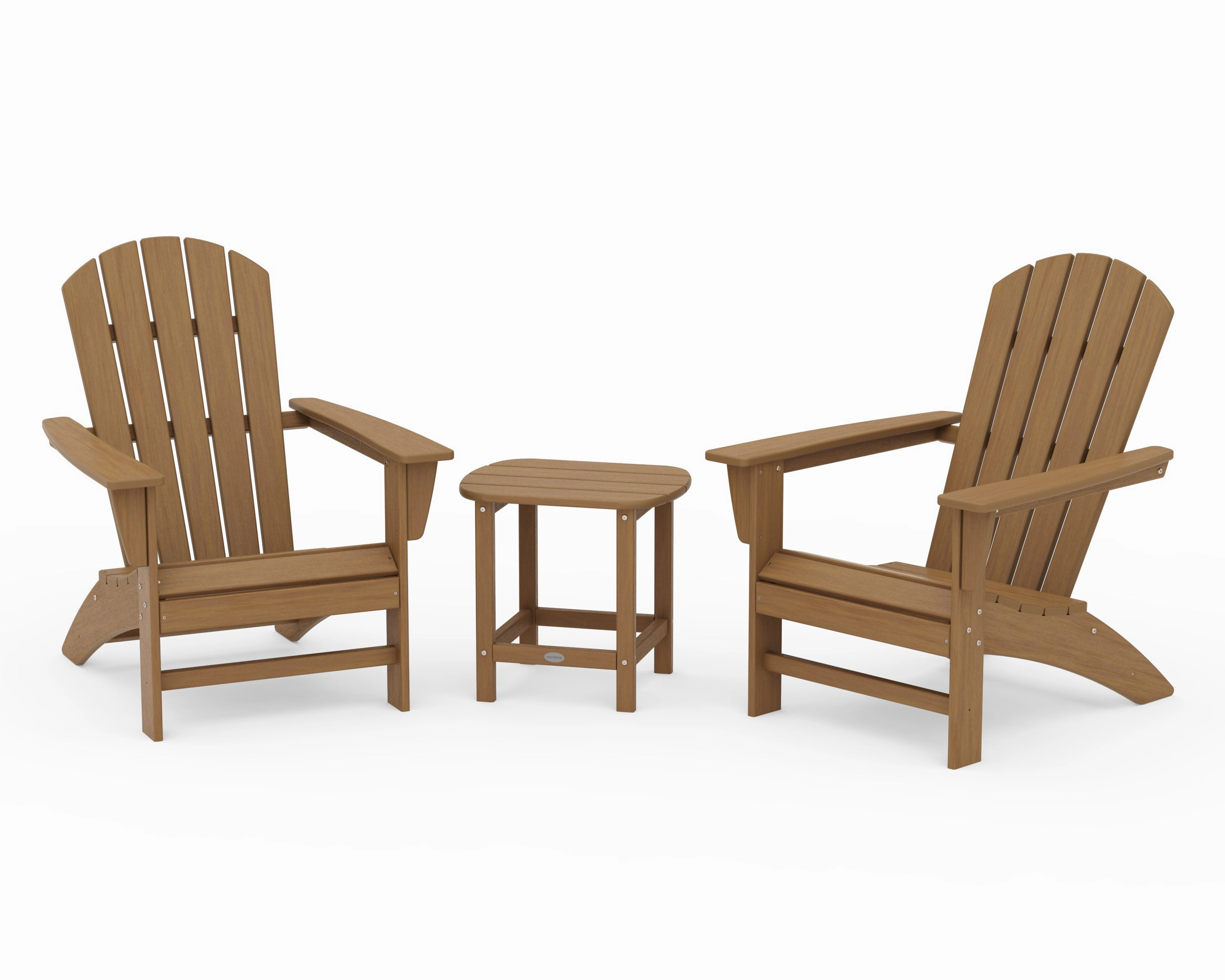Nautical 3-Piece Adirondack Set with South Beach 18" Side Table