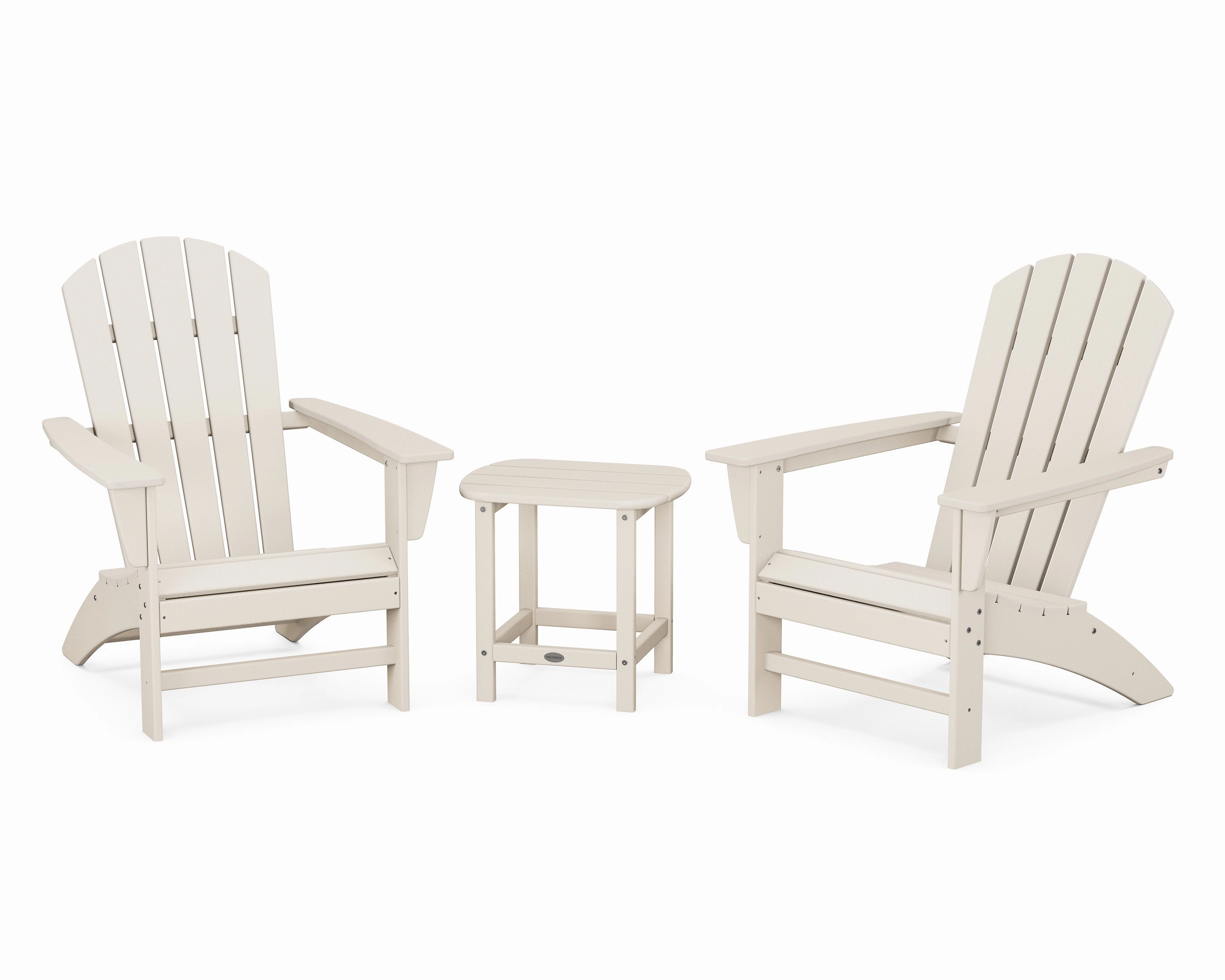 Nautical 3-Piece Adirondack Set with South Beach 18" Side Table