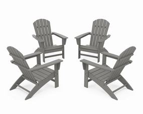 Nautical 4-Piece Adirondack Conversation Setoutdoor patio dining furniture set