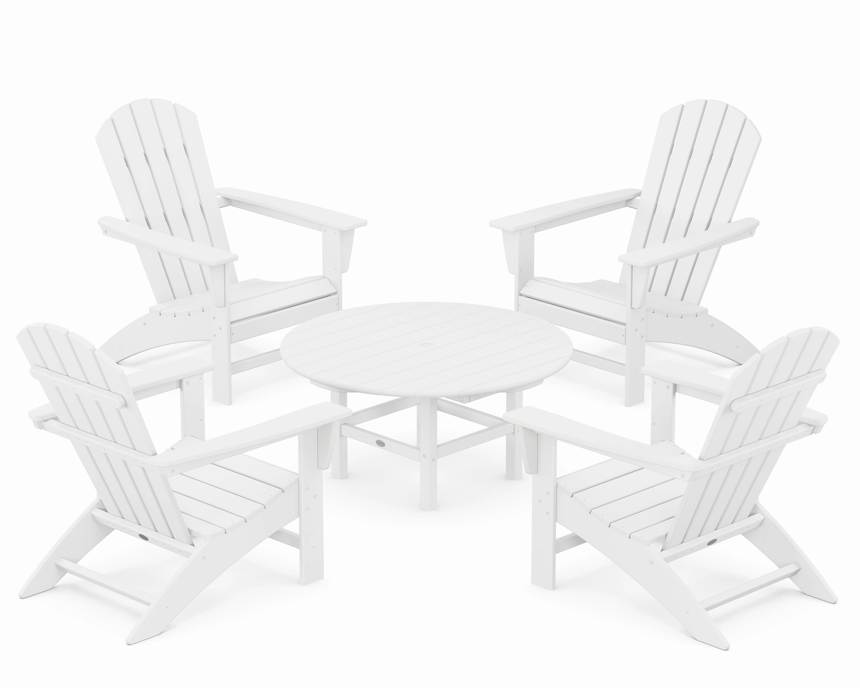 Nautical 5-Piece Adirondack Chair Conversation Set