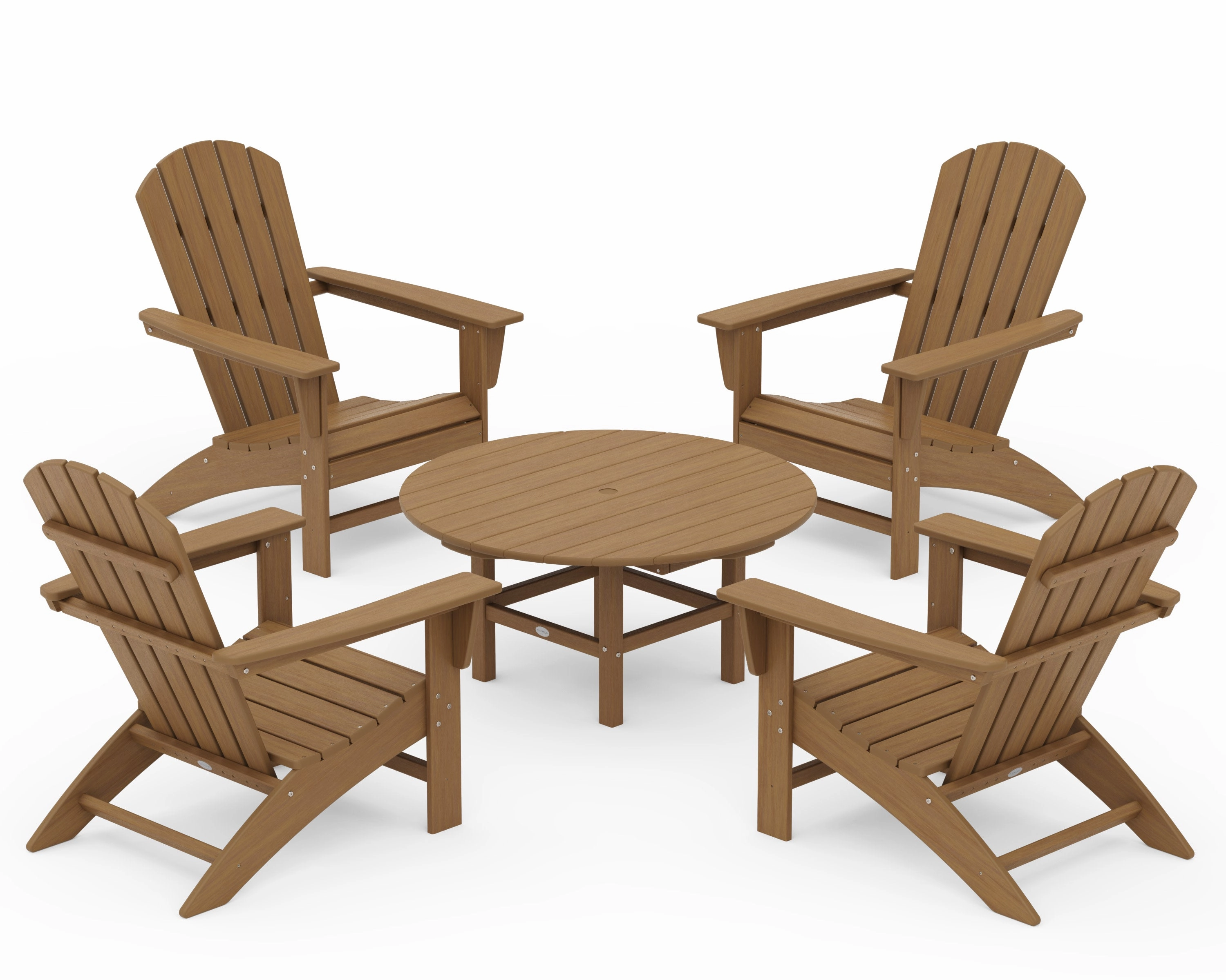 Nautical 5-Piece Adirondack Chair Conversation Set