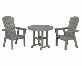 Nautical Adirondack 3-Piece Round Dining Setoutdoor patio furniture set