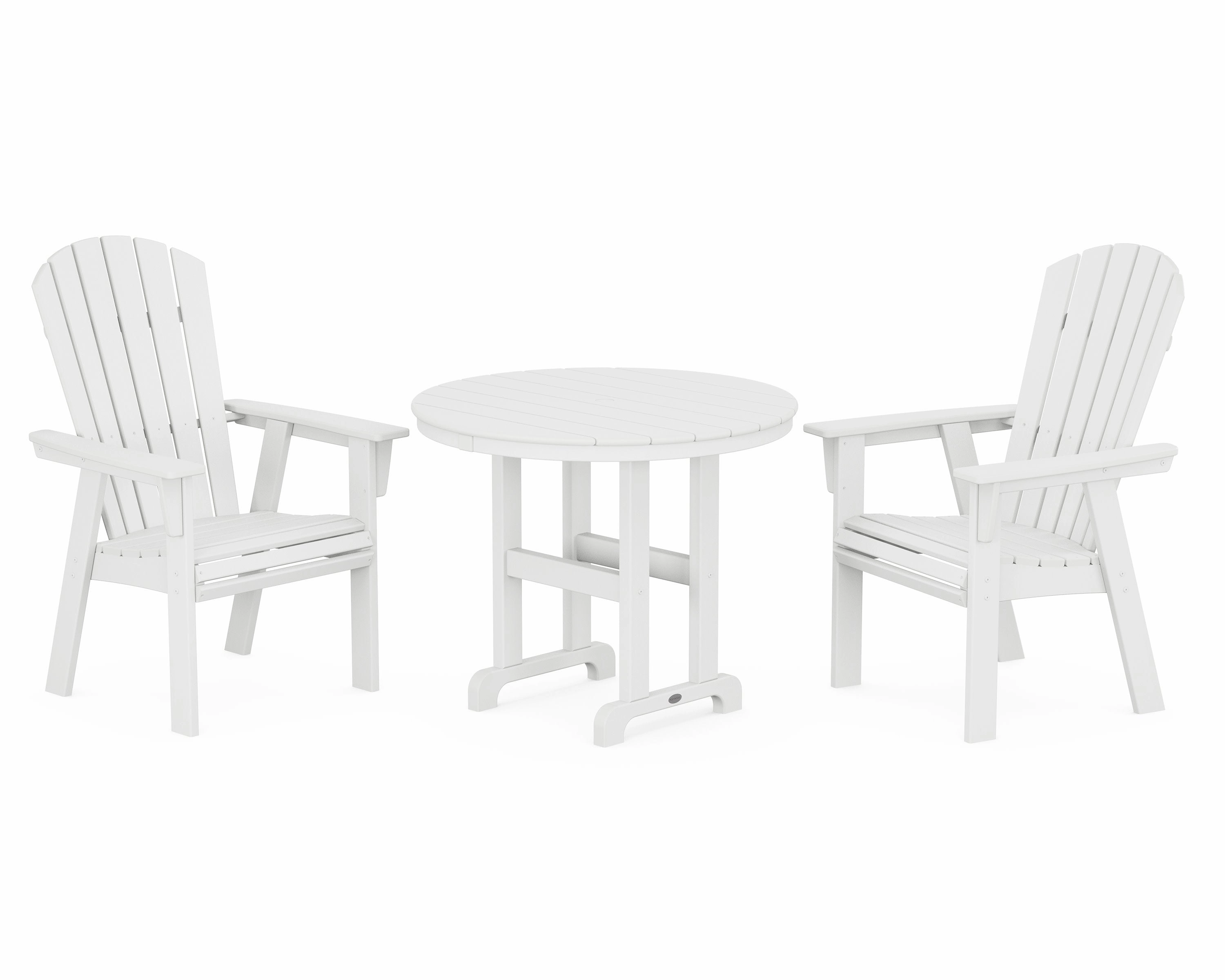 Nautical Adirondack 3-Piece Round Dining Set