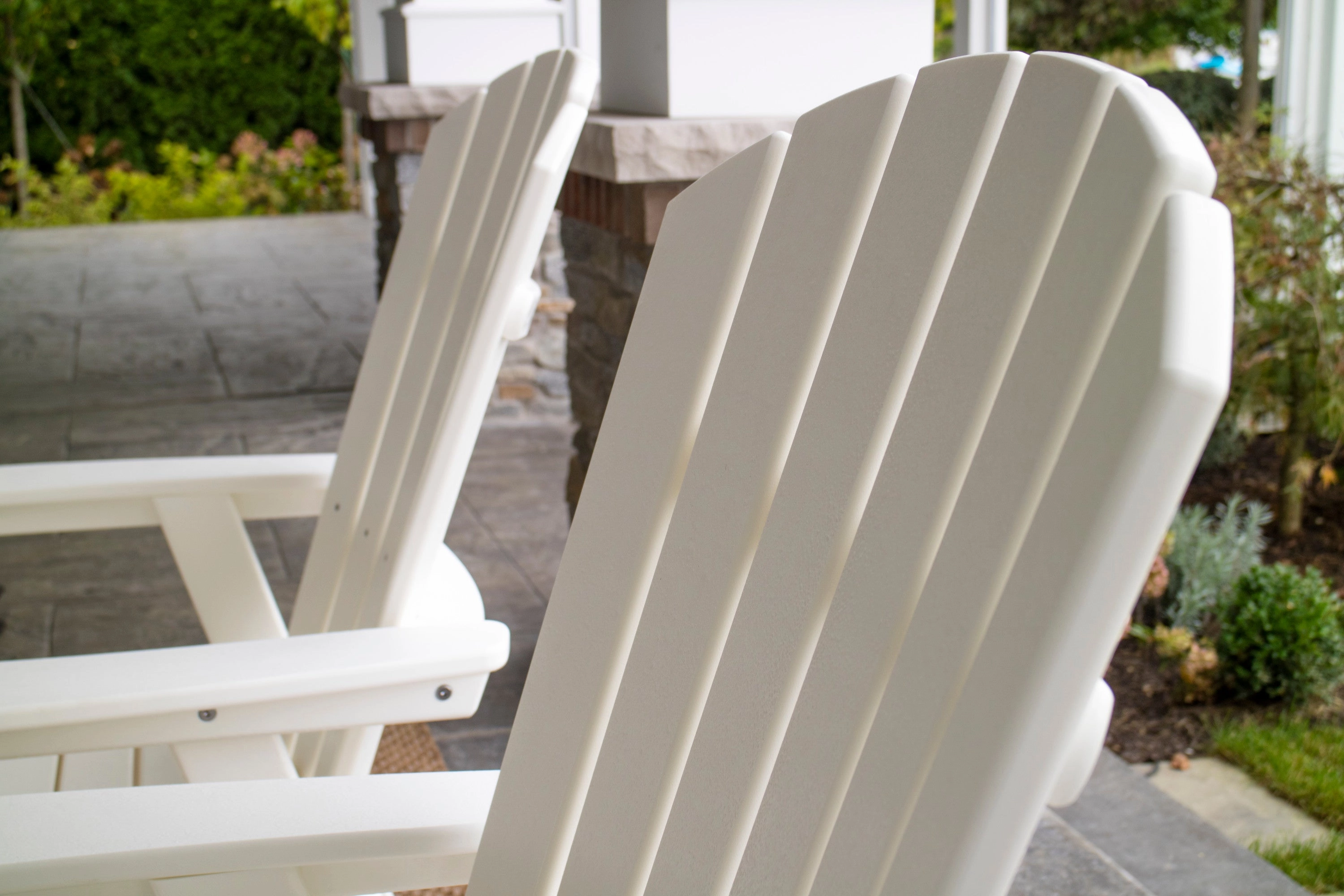 Nautical Curveback Adirondack 7-Piece Dining Set with Trestle Legs