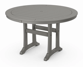 Nautical Trestle 48" Round Dining Tableoutdoor patio furniture set