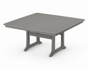 Nautical Trestle 59" Dining Tableoutdoor table for balcony or garden