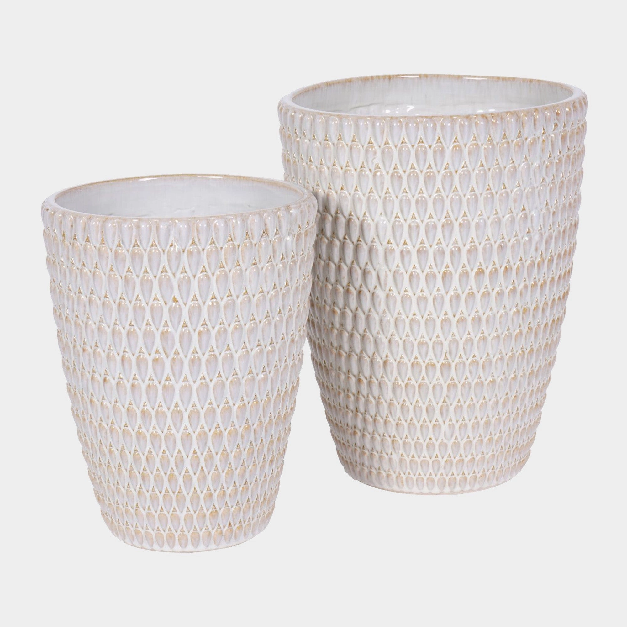 Navagio - Large Cream Ceramic Planter