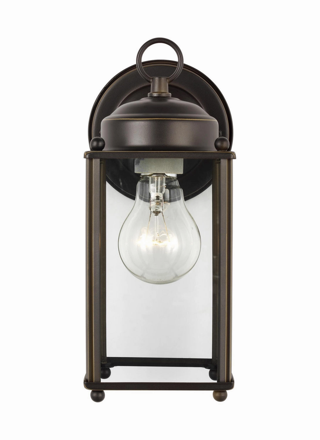 New Castle One Light Outdoor Wall Lantern Antique BronzeOutdoor wall sconces with motion sensor