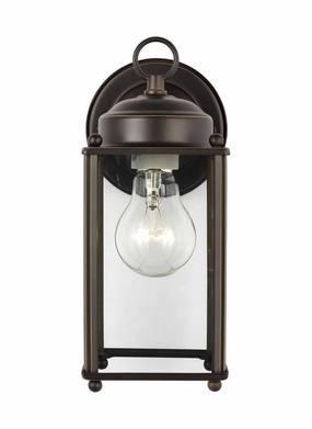 New Castle One Light Outdoor Wall Lantern Antique BronzeOutdoor wall sconces with motion sensor