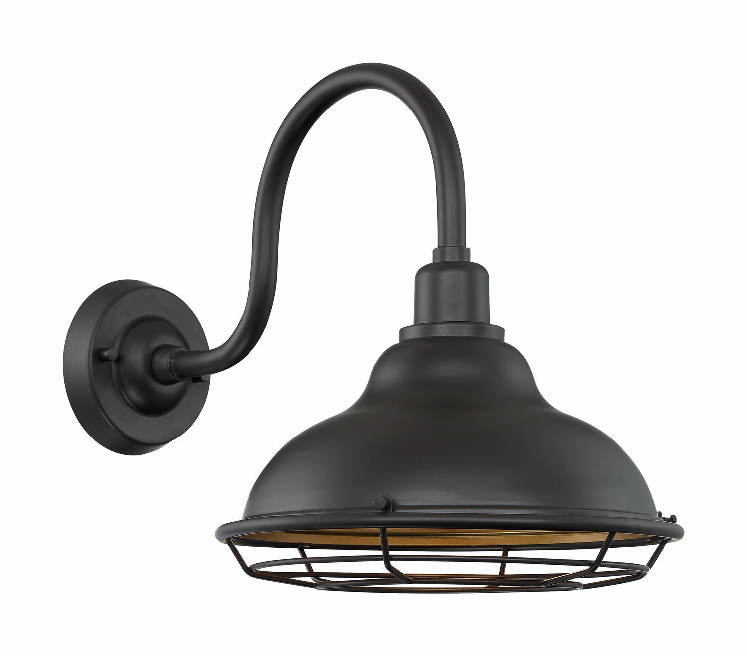 Newbridge One Light Outdoor Wall Mount Dark Bronze / Gold