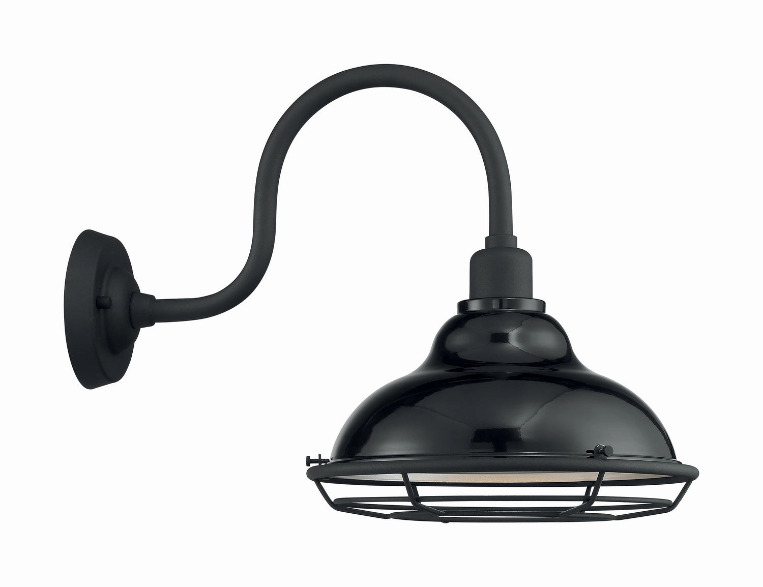 Newbridge One Light Outdoor Wall Mount Gloss Black / Silver