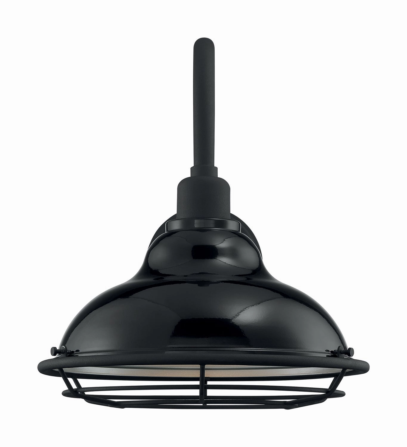 Newbridge One Light Outdoor Wall Mount Gloss Black / Silver