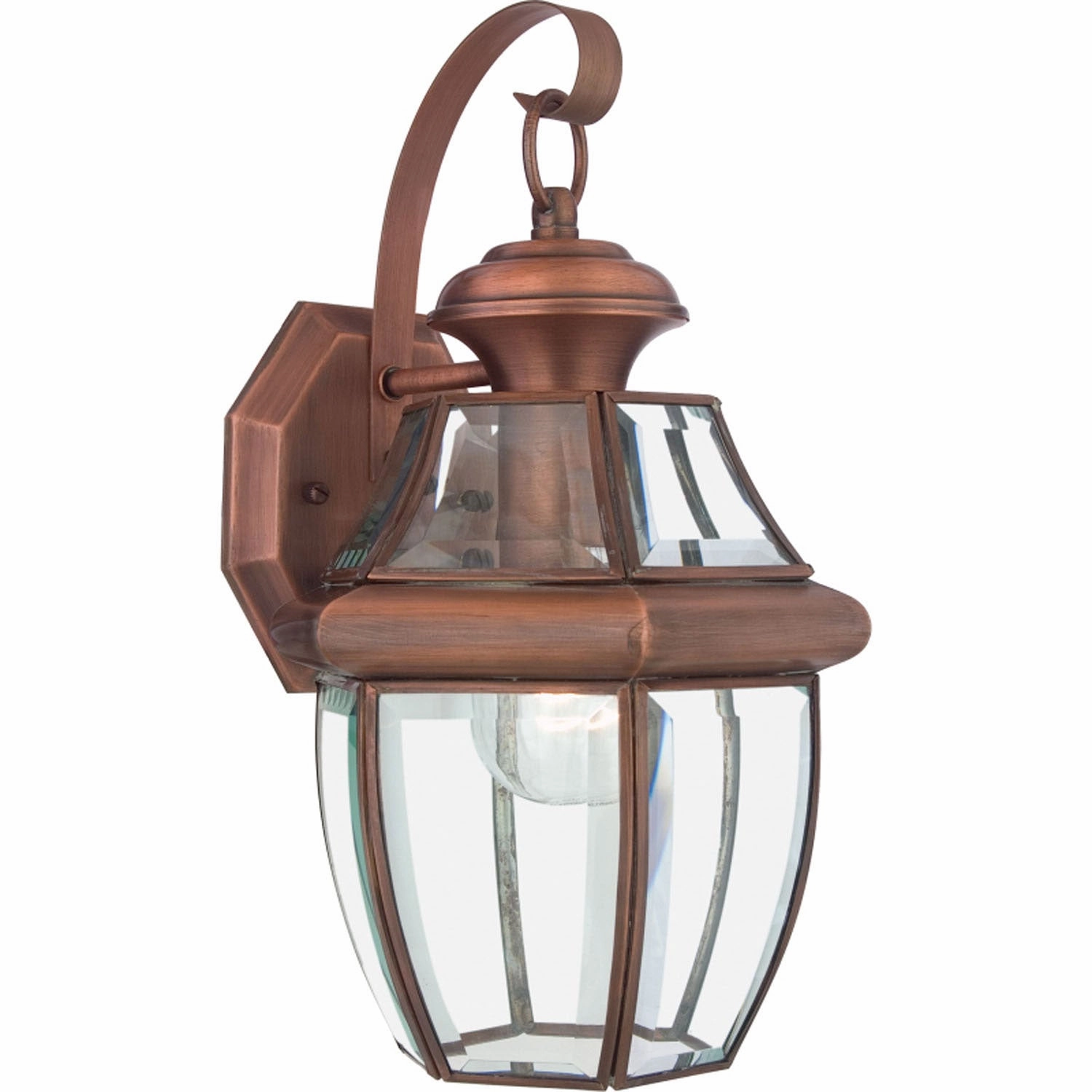 Newbury One Light Outdoor Wall Lantern Aged CopperOutdoor wall sconces with motion sensor