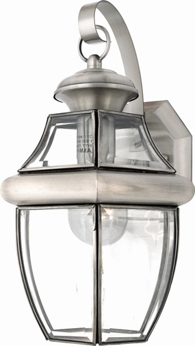 Newbury One Light Outdoor Wall Lantern PewterOutdoor wall sconces with motion sensor