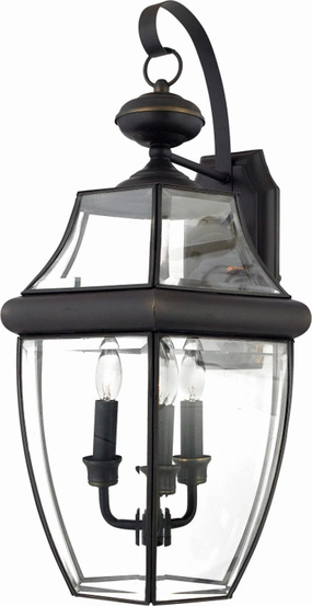 Newbury Three Light Outdoor Wall Lantern Medici BronzeOutdoor wall sconces with motion sensor