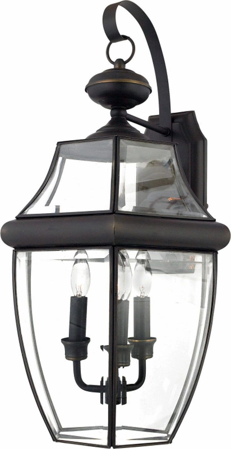 Newbury Three Light Outdoor Wall Lantern Medici BronzeOutdoor wall sconces with motion sensor