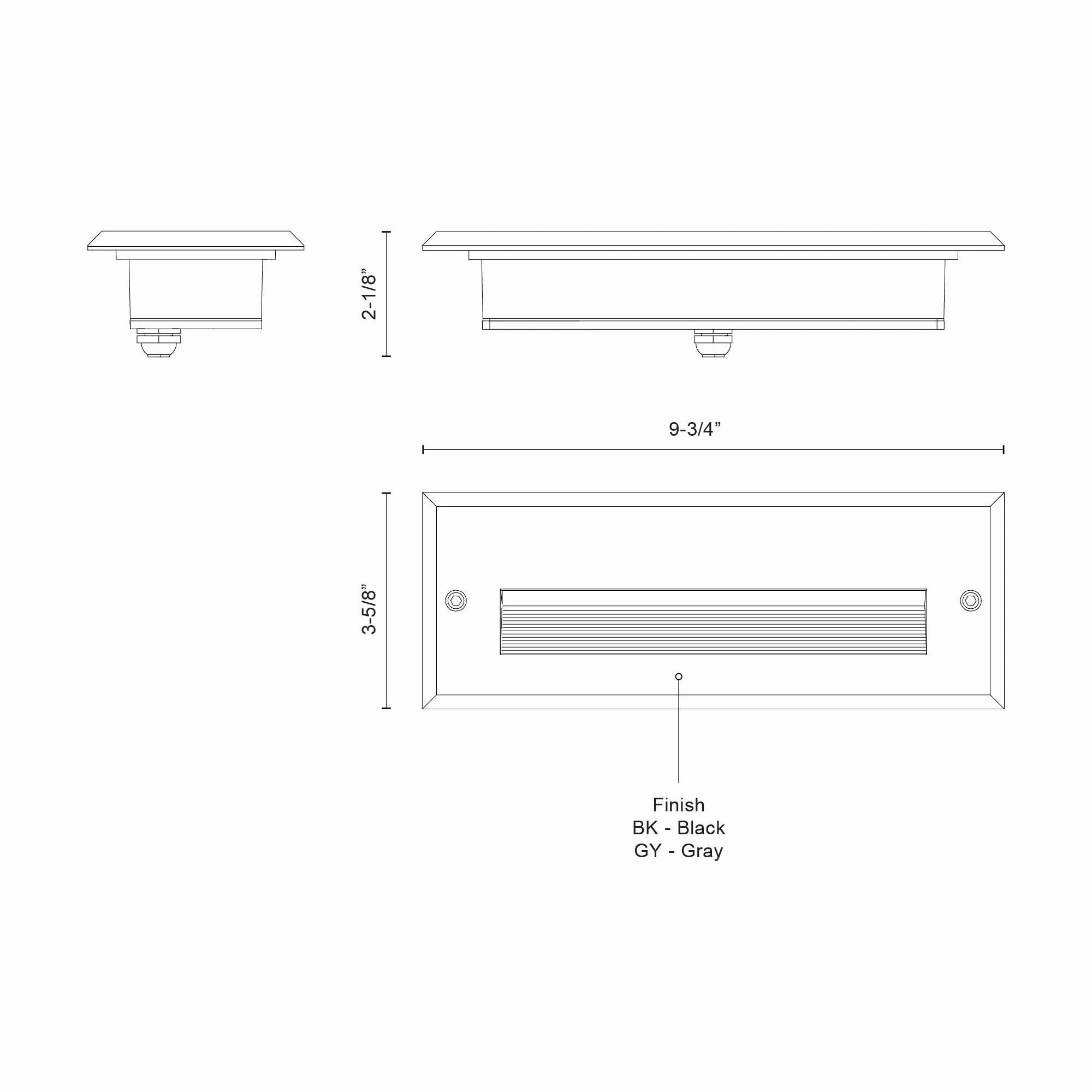 Newport 10" Exterior Wall/Step Lights