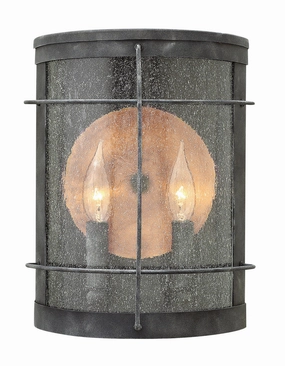 Newport LED Wall Mount Aged ZincOutdoor wall sconces with motion sensor