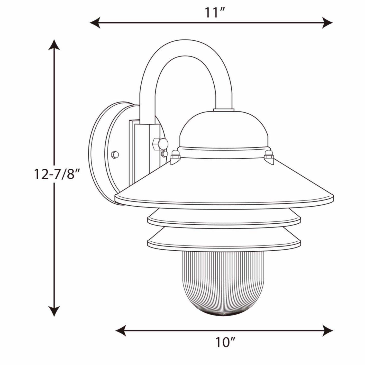 Newport One Light Wall Lantern White