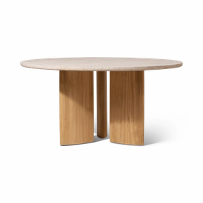 Newport Teak Round Dining Table 60"outdoor table for balcony or garden