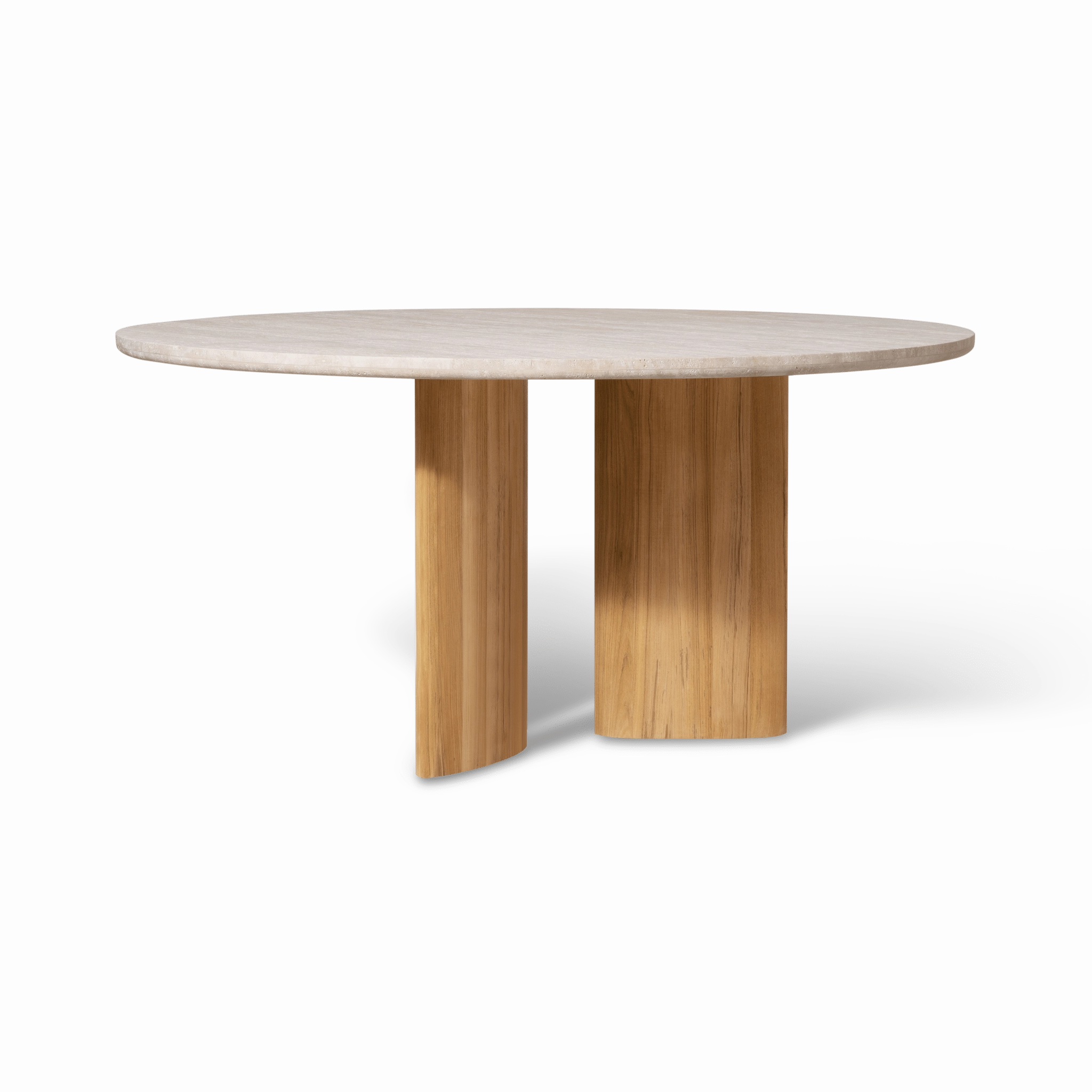 Newport Teak Round Dining Table 60"