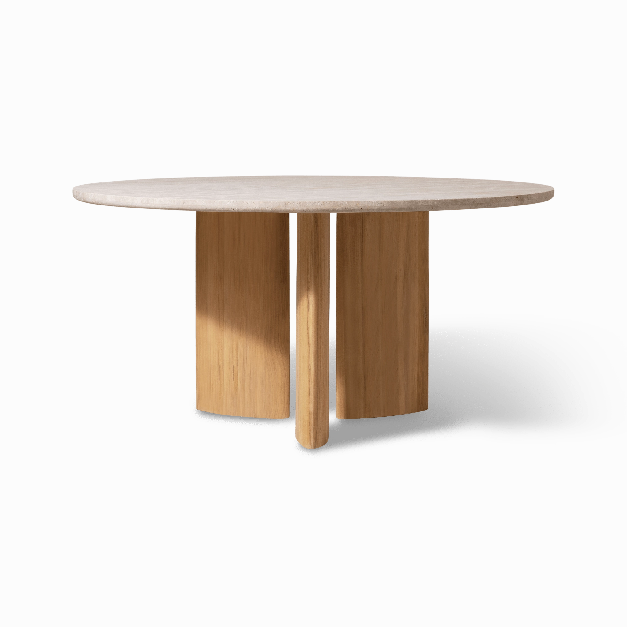 Newport Teak Round Dining Table 60"