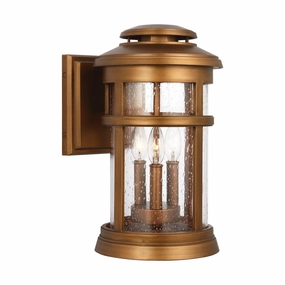 Newport Three Light Wall Lantern Natural CopperOutdoor wall sconces with motion sensor