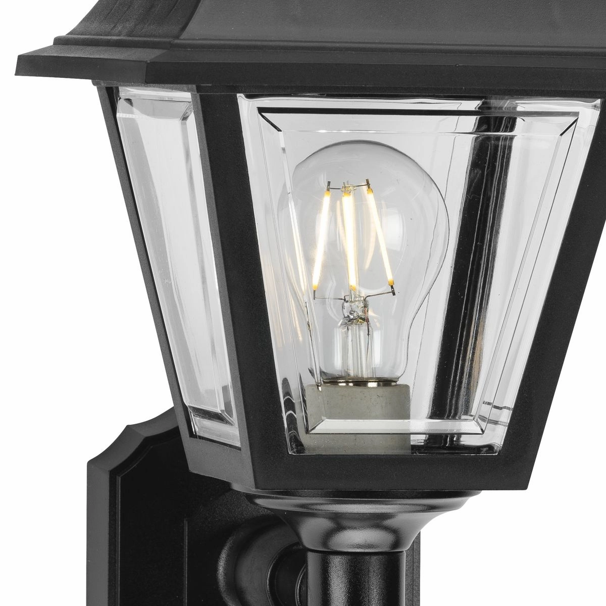 Non-Metallic Incandescent One Light Wall Lantern Black