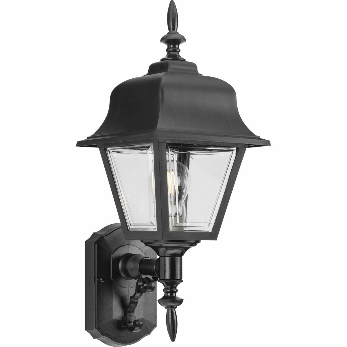Non-Metallic Incandescent One Light Wall Lantern Black