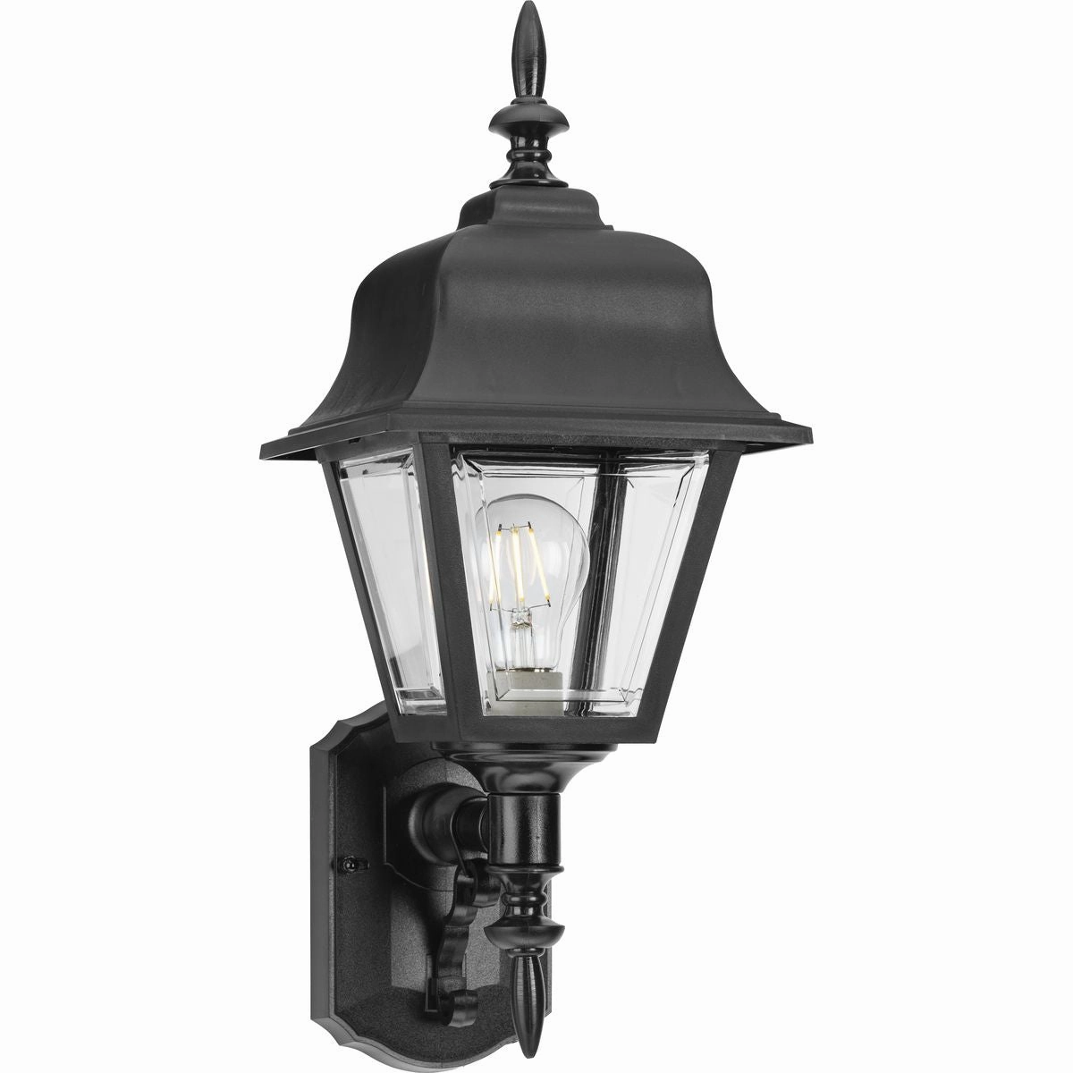 Non-Metallic Incandescent One Light Wall Lantern Black