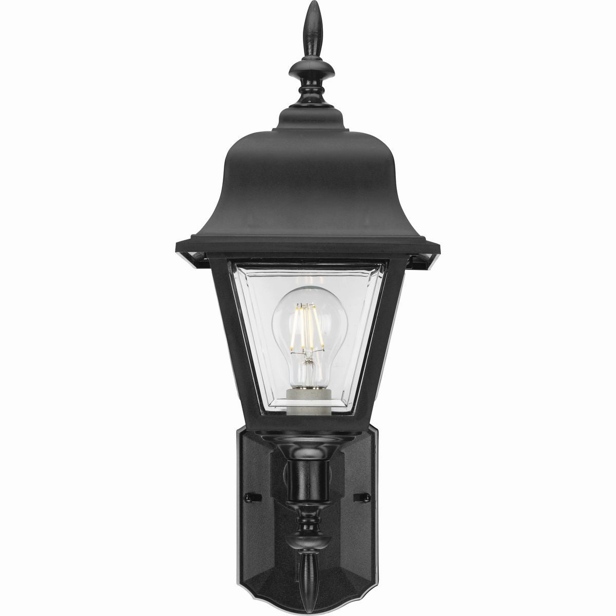Non-Metallic Incandescent One Light Wall Lantern Black