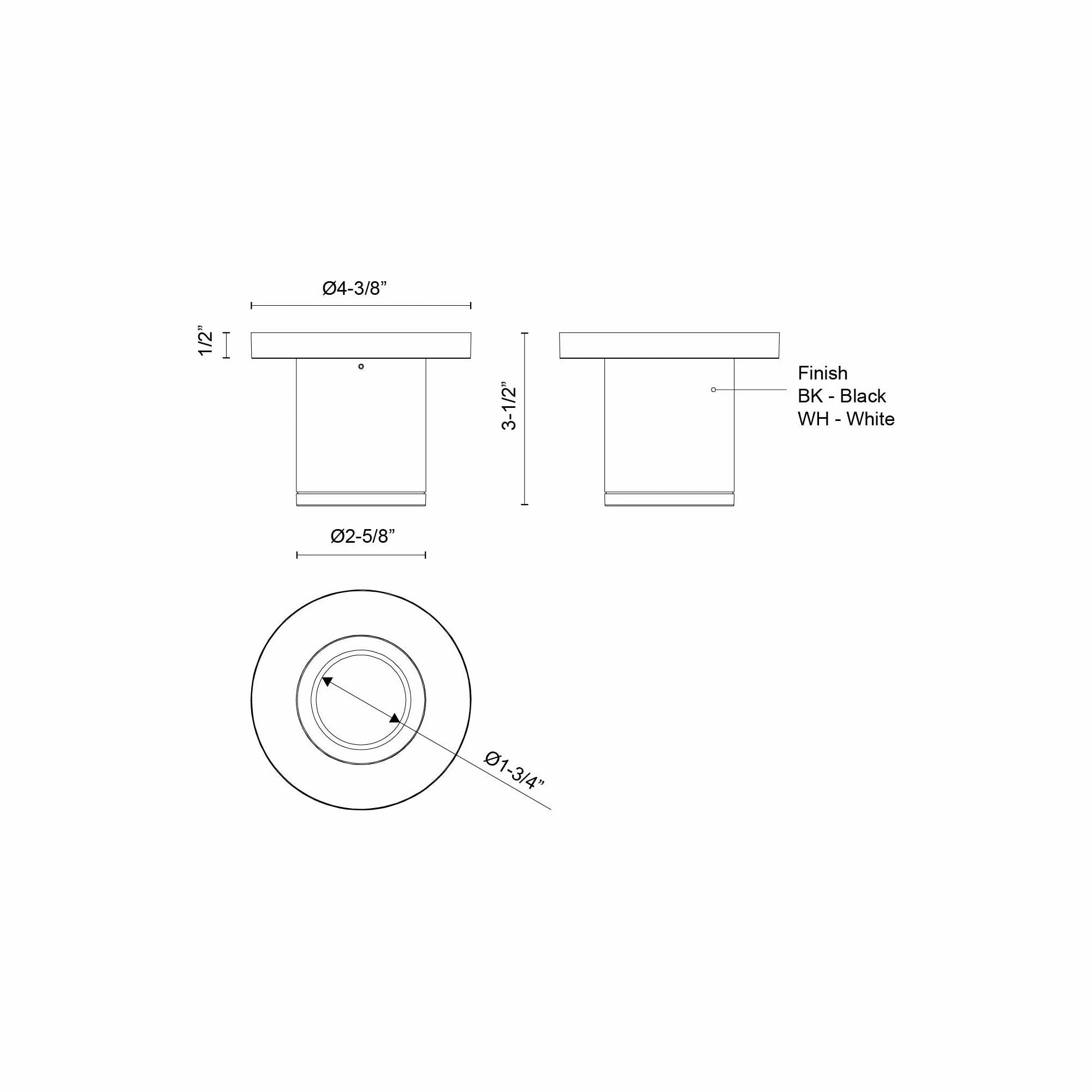 Nordic 3" (2" Dia.) LED Exterior Ceiling
