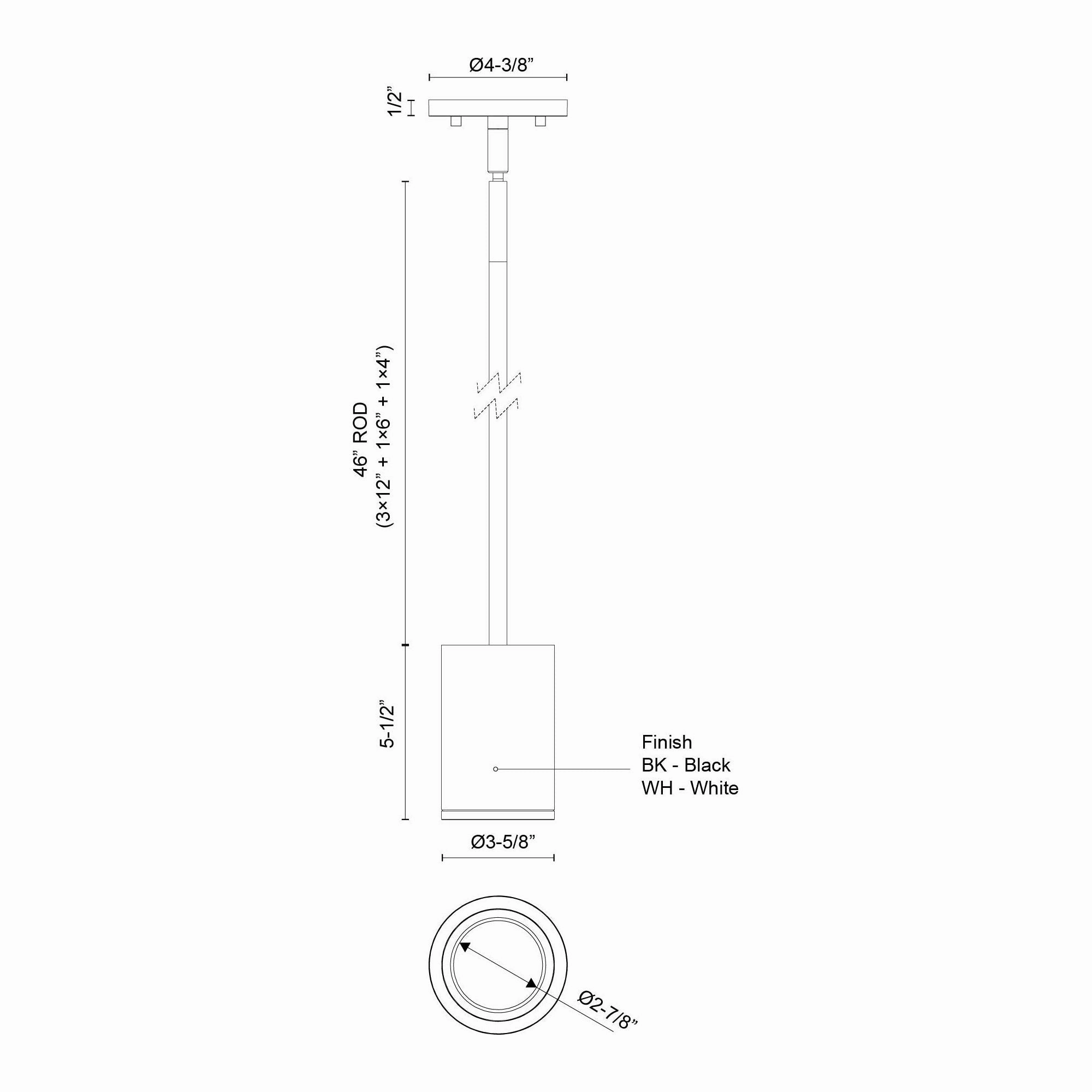 Nordic 5" (3" Dia.) LED Exterior Pendant