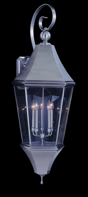 Normandy Five Light Exterior Wall Mount Brushed NickelOutdoor wall sconces with motion sensor