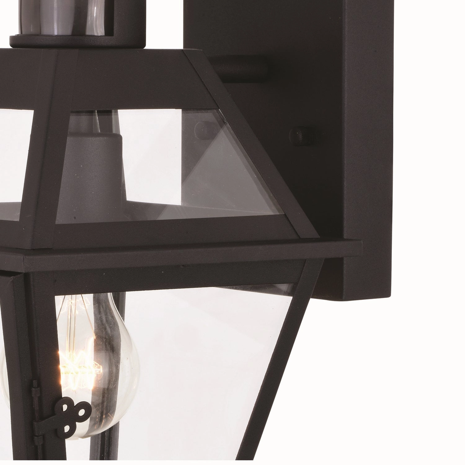 Nottingham One Light Outdoor Motion Sensor Wall Mount Textured Black
