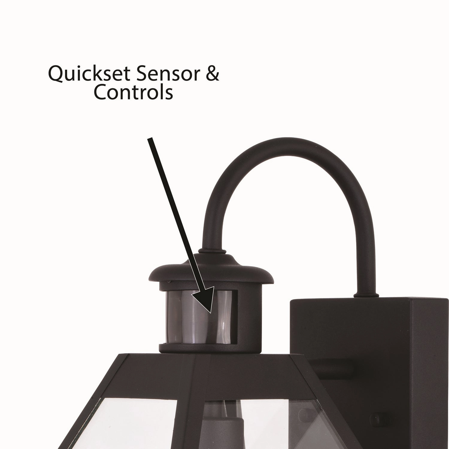 Nottingham One Light Outdoor Motion Sensor Wall Mount Textured Black