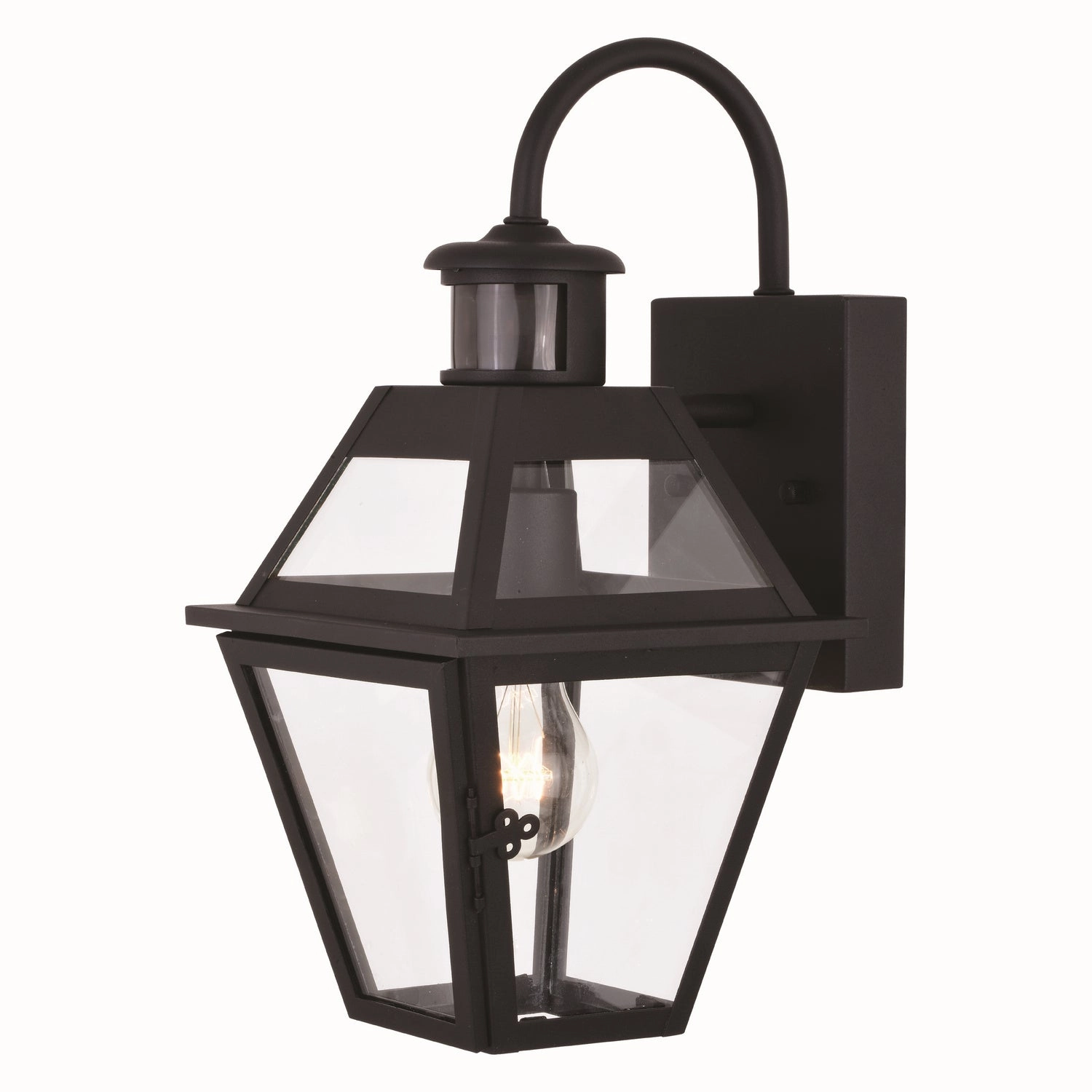 Nottingham One Light Outdoor Motion Sensor Wall Mount Textured BlackOutdoor wall sconces with motion sensor