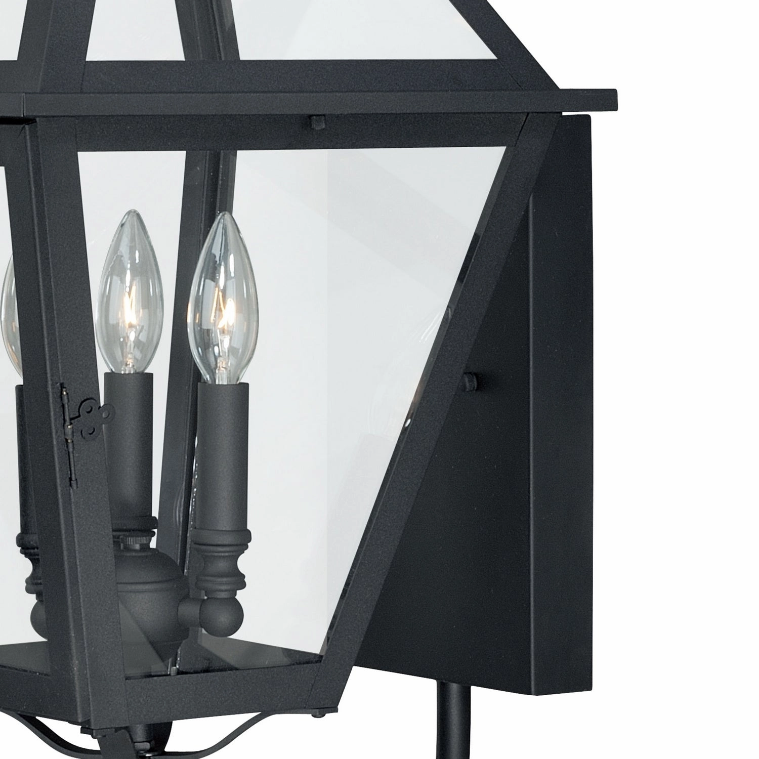 Nottingham Three Light Outdoor Wall Mount Textured Black