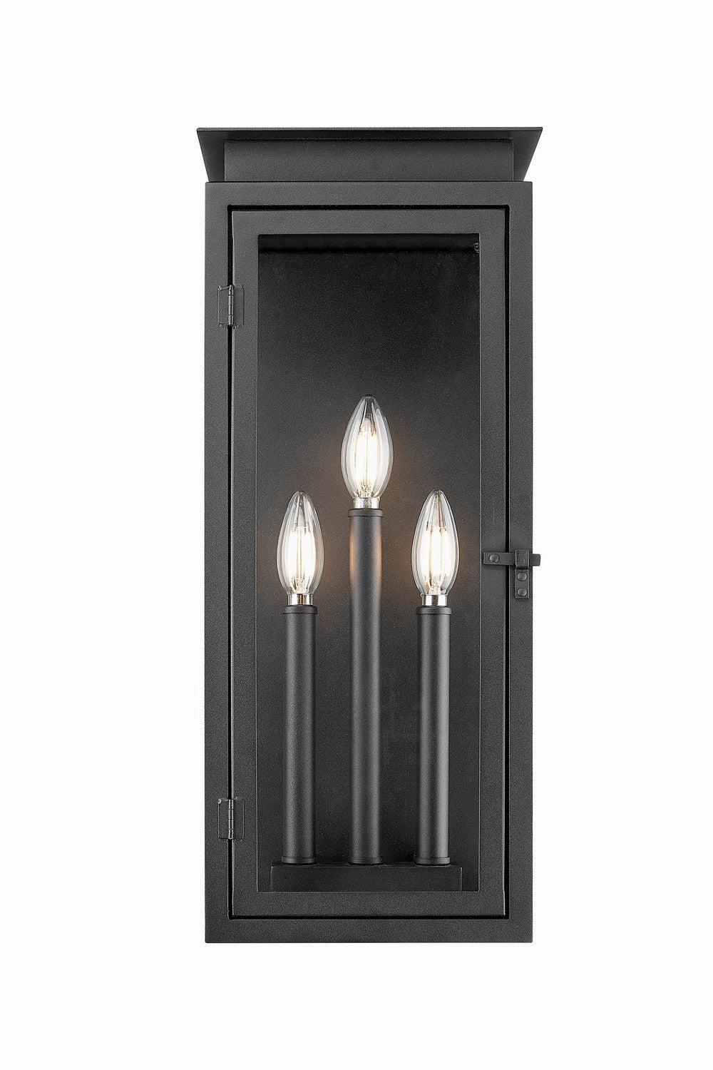 Nova Three Light Outdoor Wall Light Black